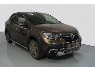 Пороги труба 42 мм ТСС для Renault Logan Stepway 2018-2021