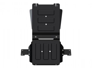 Защита КПП и РК (2,5 мм, сталь) для Mitsubishi L200 Triton 2015-2023 (V = 2.4TD MT/AT), Mitsubishi Pajero Sport III 2016-н.в. (V = 2.4TD MT/AT; 3.0 MT/AT Super Select) №14.3712